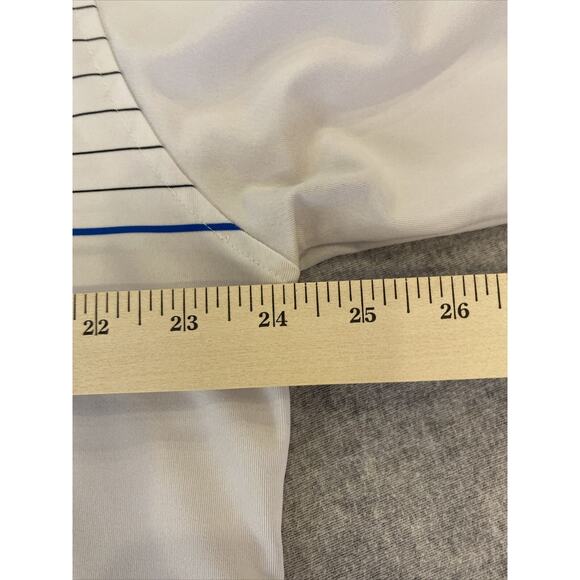 Footjoy Shirt Mens Extra Large White Polo Golf Striped Athletic Mt Vernon Club - Picture 11 of 11